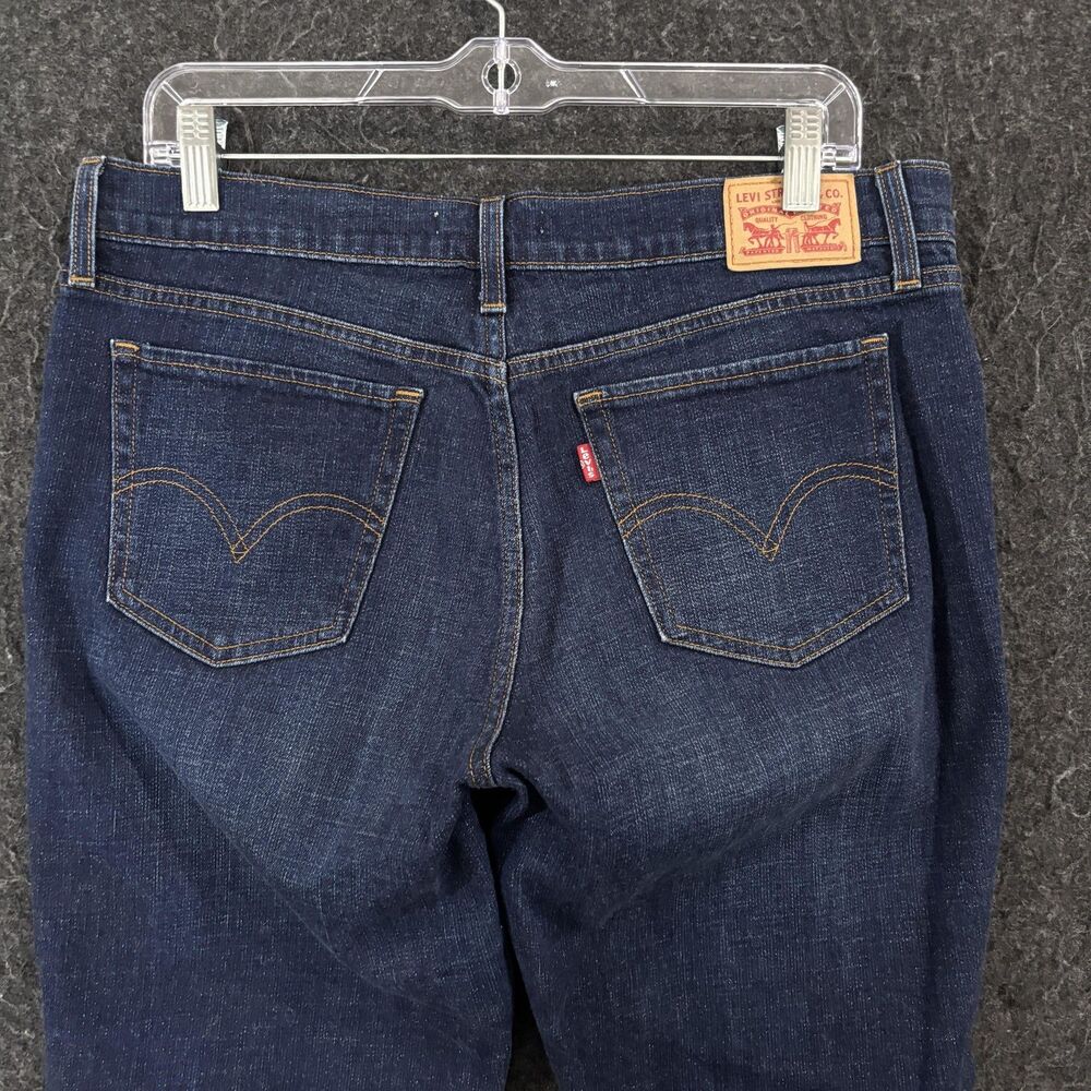 Levis 414 Relaxed Straight Jeans Women's 29x28 Blue Dark Wash Mid Rise Denim - Picture 4 of 10
